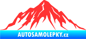 Samolepka Krajina hory 010 levá světle červená