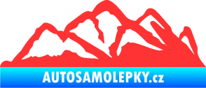 Samolepka Krajina hory 013 pravá světle červená