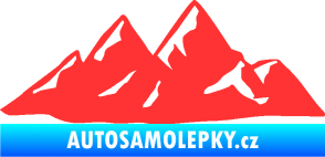 Samolepka Krajina hory 014 pravá světle červená