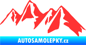 Samolepka Krajina hory 015 pravá světle červená
