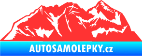 Samolepka Krajina hory 024 levá světle červená