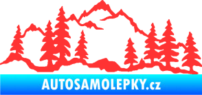 Samolepka Krajina hory 033 levá světle červená