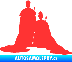 Samolepka Král a královna  světle červená