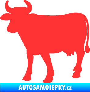 Samolepka Kráva 002 levá světle červená