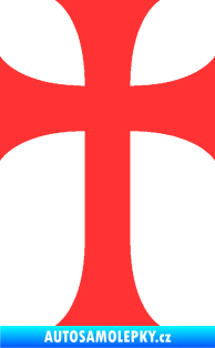 Samolepka Křesťanský kříž 002 světle červená