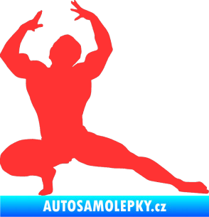 Samolepka Kulturista 009 pravá světle červená