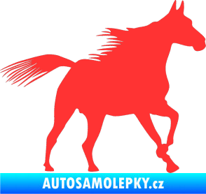 Samolepka Kůň 010 pravá světle červená