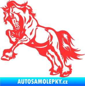 Samolepka Kůň 055 levá světle červená