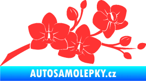 Samolepka Květina dekor 008 pravá orchidej světle červená