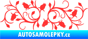 Samolepka Květina dekor 010 levá růžičky světle červená