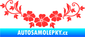 Samolepka Květina dekor 045 levá ibišky světle červená