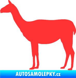 Samolepka Lama 001 levá světle červená