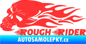 Samolepka Lebka 051 levá rough rider světle červená