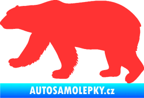 Samolepka Lední medvěd 002 levá světle červená