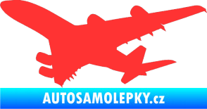 Samolepka Letadlo 002 levá světle červená