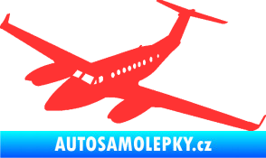 Samolepka Letadlo 010 levá světle červená