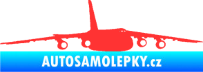 Samolepka Letadlo 015 pravá světle červená