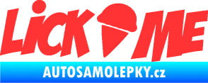 Samolepka Lick me nápis světle červená