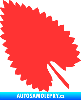 Samolepka List 001 levá světle červená