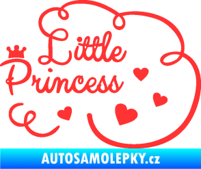 Samolepka Little princess nápis světle červená