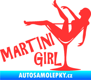 Samolepka Martini girl světle červená