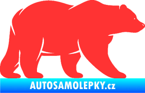 Samolepka Medvěd 002 pravá světle červená