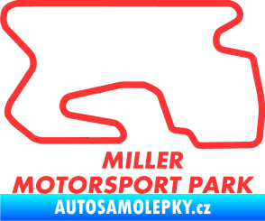 Samolepka Okruh Miller Motorsport Park outer světle červená