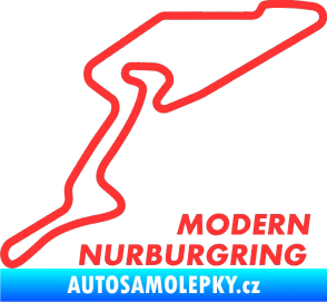 Samolepka Okruh Modern Nurburgring světle červená