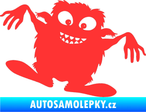 Samolepka Monstrum 001 pravá světle červená