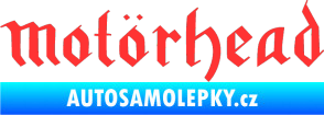 Samolepka Motorhead rovný světle červená