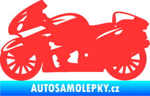 Samolepka Motorka 048 levá silniční světle červená