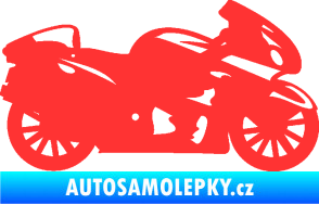 Samolepka Motorka 048 pravá silniční světle červená