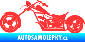 Samolepka Motorka chopper 001 levá světle červená