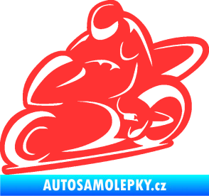 Samolepka Motorkář 011 levá světle červená
