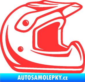 Samolepka Motorkářská helma 002 pravá světle červená