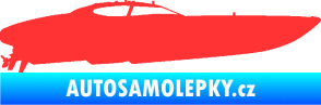 Samolepka Motorový člun 002 pravá světle červená