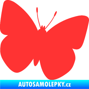 Samolepka Motýl 011 pravá světle červená
