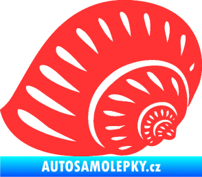 Samolepka Mušle 004 levá ulita světle červená