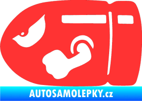 Samolepka Náboj 001 levá světle červená
