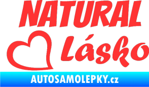 Samolepka Natural Lásko světle červená