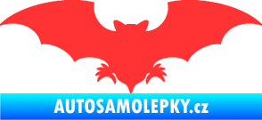 Samolepka Netopýr 007 světle červená