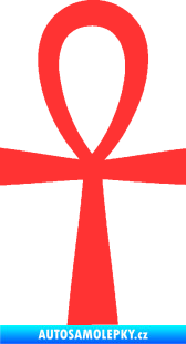 Samolepka Nilský kříž Ankh světle červená