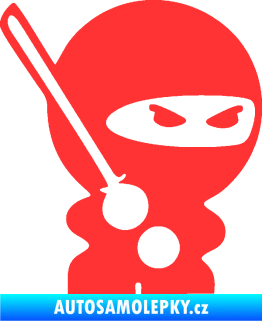 Samolepka Ninja baby 001 pravá světle červená