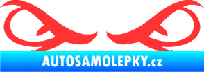 Samolepka Oči 001 světle červená