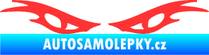 Samolepka Oči 003  světle červená