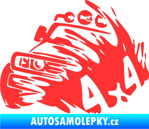 Samolepka Off Road 002 levá 4x4 světle červená