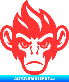 Samolepka Opičák 002 levá světle červená