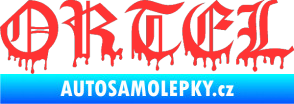 Samolepka Ortel světle červená