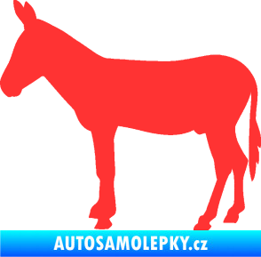 Samolepka Osel 002 levá světle červená