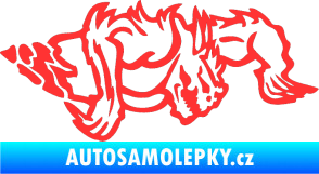 Samolepka Ostnatej pravá světle červená